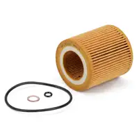HIRSCHER Ölfilter + ELRING Dichtungen Ölfiltergehäuse Ölkühler BMW N20 N51 N52 N53 N54 N55