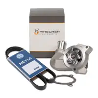 HIRSCHER Wasserpumpe + MEYLE 6PK1450 Keilrippenriemen f&uuml;r FORD Fiesta 4 MK4 1.3i 10.1998