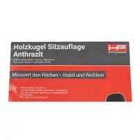 HP Sitzauflage Sitzaufleger Kugelauflage Holzkugeln Holzperlen Massage 34x128 cm anthrazit