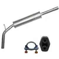 IMASAF Mittelschalld&auml;mpfer + Anbausatz f&uuml;r VW Polo 6N1 6N2 1.0 1.3 1.4 45-75 PS