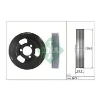 INA Riemenscheibe Kurbelwelle f&uuml;r BMW 1er F20 F21 3er F30 OPEL Astra L MINI 11237638551