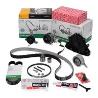 INA / CONTI Zahnriemen + Keilriemen Satz + Wasserpumpe Wellendichtring f&uuml;r VAG 1.6/2.0 TDI