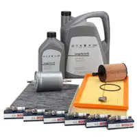 Filterset 4-tlg + 6x BOSCH Z&uuml;ndkerze + 6L ORIGINAL 0W30 Motor&ouml;l f&uuml;r VW Golf 4 3.2 R32