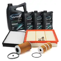 Filterset 4-tlg + 8L WOLF 0W30 LL III FE f&uuml;r NISSAN Primastar Vivaro A Trafic 2 2.0/2.5D