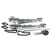 2x JP GROUP T&uuml;rgriff Chrom + Schlie&szlig;zylinder f&uuml;r VW Golf 1 2 Passat B2 Polo 2 vorne au&szlig;en