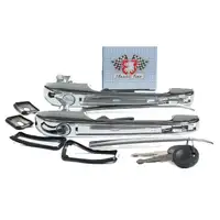 2x JP GROUP T&uuml;rgriff Chrom + Schlie&szlig;zylinder f&uuml;r VW Golf 1 2 Passat B2 Polo 2 vorne au&szlig;en