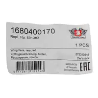 JP GROUP Kotfl&uuml;gel Verbreiterung f&uuml;r PORSCHE 911 930 Turbo hinten links 93050390700