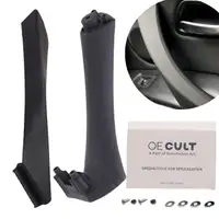 Door Handle Bracket and Pull Handle Set, Black, for BMW 3 Series E90/E91 (model year 2007 and later), interior left side