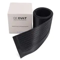 Schwellerbelag Einstiegsbelag Gummi f&uuml;r MERCEDES SL R107 C107 schwarz links 1076860180