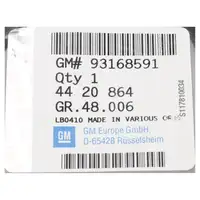 1x ORIGINAL GM OPEL Radkappe Radblende 16 Zoll Anthrazit Movano B X62 93168591