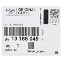 ORIGINAL PSA OPEL Zusatz- 3. DRITTE Bremsleuchte Bremslicht D E 5-T&uuml;rer 1222130 13188045