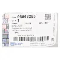 ORIGINAL GM OPEL Deckel &Ouml;lfiltergeh&auml;use &Ouml;lfilterdeckel Antara 2.2 CDTI 96868255