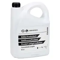 5L ORIGINAL OPEL DEX-COOL Concentrate Longlife K&uuml;hlerfrostschutz GR&Uuml;N/BLAU 95528437