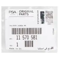 ORIGINAL PSA OPEL Schraube Bremssattel Astra J K Insignia A Zafira C hinten 11570581