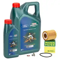 6L CASTROL MAGNATEC DIESEL 0W-20 Motor&ouml;l &Ouml;l + MANN &Ouml;lfilter f&uuml;r FORD 1.5 TDCi EcoBlue