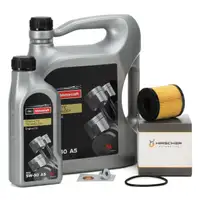 6L MOTORCRAFT 5W30 A5 Motor&ouml;l + HIRSCHER &Ouml;lfilter f&uuml;r FORD Focus 2 Mondeo 4 2.0 TDCi