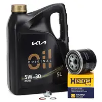 5L ORIGINAL 5W-30 A5/B5 Motor&ouml;l + HENGST &Ouml;lfilter f&uuml;r HYUNDAI i10 i20 KIA Cee'D Sportage