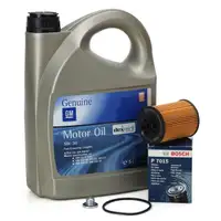 5L ORIGINAL 5W-30 dexos2 Motor&ouml;l + BOSCH &Ouml;lfilter f&uuml;r OPEL Astra Corsa Meriva 1.0-1.4