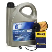 5L ORIGINAL 5W30 dexos2 Engine Oil + HENGST Oil Filter for OPEL Astra J, Corsa D, B 1.3 CDTI