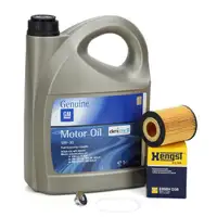 5L ORIGINAL 5W30 dexos2 Motor&ouml;l + HENGST &Ouml;lfilter f&uuml;r OPEL Astra G H B C D 1.0 1.2 1.4