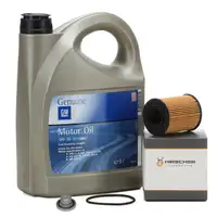 5L ORIGINAL 5W30 Motor&ouml;l dexos2 + HIRSCHER &Ouml;lfilter f&uuml;r OPEL Astra G H B C D 1.0 1.2 1.4