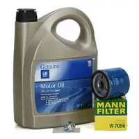 5L ORIGINAL 5W30 dexos2 Motor&ouml;l + MANN &Ouml;lfilter f&uuml;r OPEL Astra K B Mokka/10 1.4 1.5