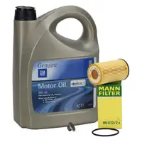 5L ORIGINAL 5W30 dexos1 Gen3 Motor&ouml;l MANN &Ouml;lfilter f&uuml;r OPEL Astra Corsa Insignia Vectra