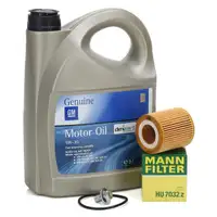 5L ORIGINAL 5W-30 dexos2 Motor&ouml;l + MANN &Ouml;lfilter f&uuml;r OPEL Insignia A B Zafira C 2.0 CDTi