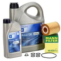 6L ORIGINAL 5W-30 dexos1 Gen3 Motor&ouml;l + MANN &Ouml;lfilter f&uuml;r OPEL Astra H J Zafira B 1.7 CDTI