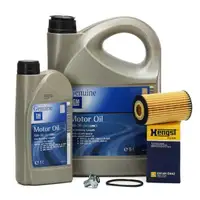 6L ORIGINAL 5W30 Motor&ouml;l dexos2 + HENGST &Ouml;lfilter f&uuml;r OPEL Astra J Insignia A B C 1.6