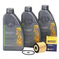 3L ORIGINAL 5W-30 MB 229.51 Motor&ouml;l + HENSGT &Ouml;lfilter SMART City-Coupe ForTwo (450 451)