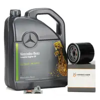 5L ORIGINAL Motor&ouml;l 5W30 f&uuml;r MB 229.52 HIRSCHER &Ouml;lfilter MERCEDES W176 W246 C/X117 OM607