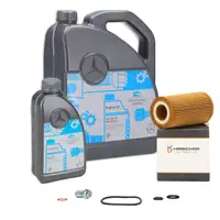 6L ORIGINAL Mercedes Motor&ouml;l &Ouml;l 5W30 MB 229.51 + HIRSCHER &Ouml;lfilter 6511800109