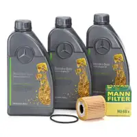 3L ORIGINAL 5W-30 MB 229.51 Motoröl + MANN Ölfilter SMART City-Coupe ForTwo (450 451)