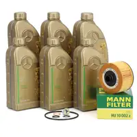 6L ORIGINAL 0W-20 für MB 229.71 + MANN Ölfilter MERCEDES W177 V177 W247 C/X118 H/X247 M282