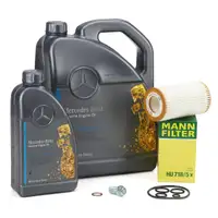 6L ORIGINAL 5W-40 for MB 229.5 Engine Oil + MANN Oil Filter MERCEDES-BENZ M112 M113 M272 M273