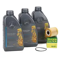 3L ORIGINAL 5W-40 f&uuml;r MB 229.5 Motor&ouml;l + MANN &Ouml;lfilter SMART ForTwo 450 0.6 0.7 0.8 CDI