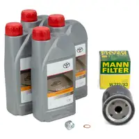 4L ORIGINAL 5W-30 ACEA C2 Motor&ouml;l + MANN &Ouml;lfilter f&uuml;r TOYOTA Auris Corolla Yaris 1.4 D-4D
