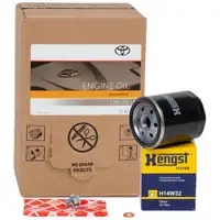5L ORIGINAL 5W30 Motor&ouml;l + HENGST &Ouml;lfilter f&uuml;r TOYOTA Auris Avensis Corolla Iq Rav 4 Yaris