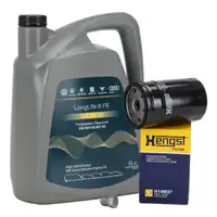 5L ORIGINAL 0W-30 Motor&ouml;l + HENGST &Ouml;lfilter f&uuml;r VW Golf 4 5 6 Passat Polo 9N Sharan Touran