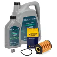 6L ORIGINAL 0W-20 Motor&ouml;l + HENGST &Ouml;lfilter f&uuml;r AUDI A4 B9 A5 A6 C8 A7 4K Q5 30/35/40 TDI