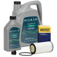 6L ORIGINAL 0W-20 Motor&ouml;l + HENGST &Ouml;lfilter f&uuml;r VW Golf 7 8 GTI/R Passat B8 1.8/2.0 TSI
