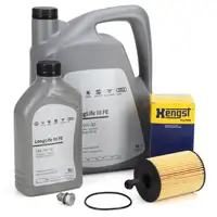 6L ORIGINAL 0W-30 Motor&ouml;l + HENGST &Ouml;lfilter f&uuml;r VW Golf 4 5 6 Passat B6 B7 Polo Touran T4
