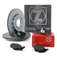 ZIMMERMANN Brake Discs + Brake Pads for SEAT Arosa, VW Lupo, Polo 6N2 (Front)