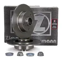 ZIMMERMANN Brake Discs + Wheel Bearing Set for RENAULT Clio 4, Megane 3, Scenic 3 (Rear)