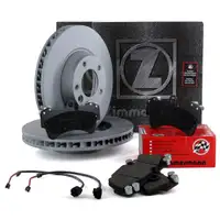 ZIMMERMANN Brake Discs and Pads (Wako) for AUDI Q7 4L, PORSCHE Cayenne 9P, and VW Touareg 7L (Front)