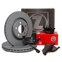 ZIMMERMANN Bremsscheiben + Bel&auml;ge + Wako f&uuml;r AUDI A3 SEAT Leon SKODA Octavia Golf 4 vorne