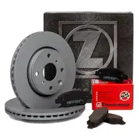 ZIMMERMANN Brake Discs + Pads for CITROEN C1 1 2, PEUGEOT 107, TOYOTA Aygo B1 B4 (Front)