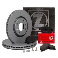 ZIMMERMANN Brake Discs + Pads for CITROEN C3 2, C4 1, PEUGEOT 206, 207, 307 (Front)