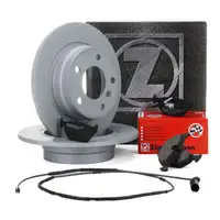 ZIMMERMANN Brake Discs + Pads + Wako for BMW 3 Series E46 316i 318i (Rear)